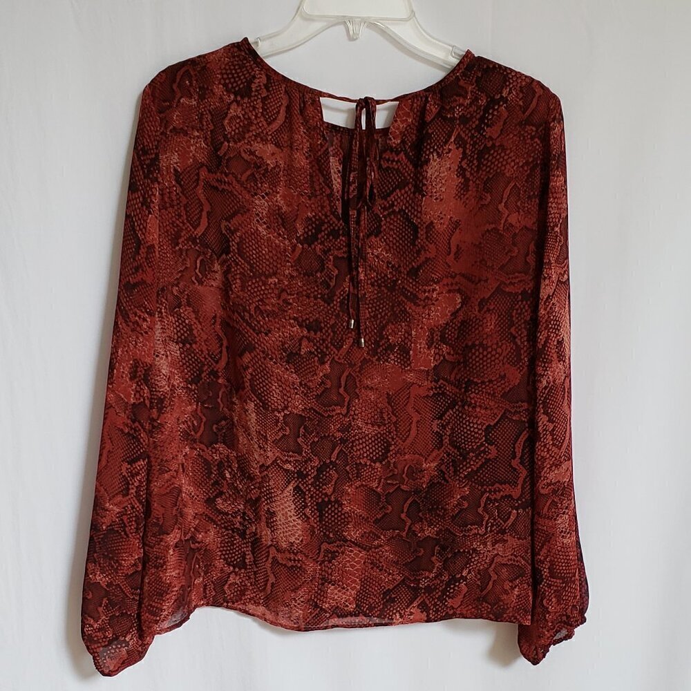 Catherine Malandrino - Lined Orange and Black Top. Size Medium - Picture 2 of 5